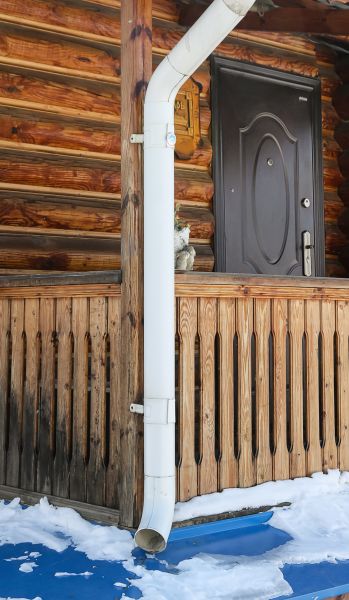 Porch Downspout Installation in Kingwood